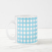 Hellblauer Gingham Mattglastasse (Links)