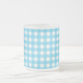 Hellblauer Gingham Mattglastasse (Mittel)