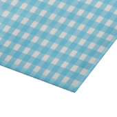 Hellblauer Gingham Schneidebrett (Ecke)