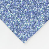Hellblauer Glitter Fleecedecke (Ecke)