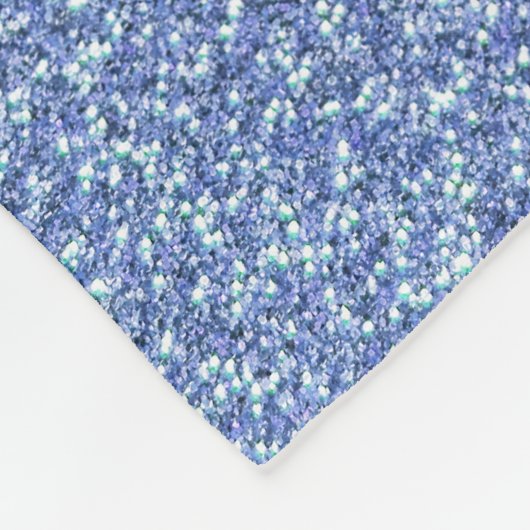 Hellblauer Glitter Fleecedecke (Ecke)