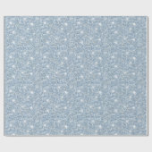 Hellblauer Glitter-Geburtstag Geschenkpapier (Flach)