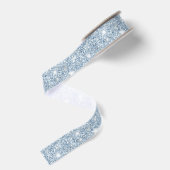 Hellblauer Glitter-Geburtstag Ripsband (Rückseite)
