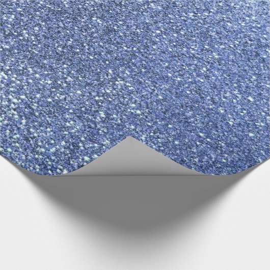 Hellblauer Glitter Geschenkpapier (Ecke)