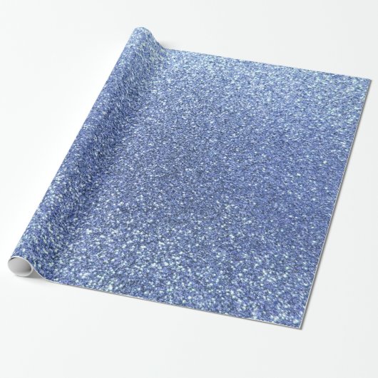 Hellblauer Glitter Geschenkpapier (Ungerollt)
