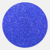 Hellblauer Glitzer Runder Aufkleber (Vorderseite)