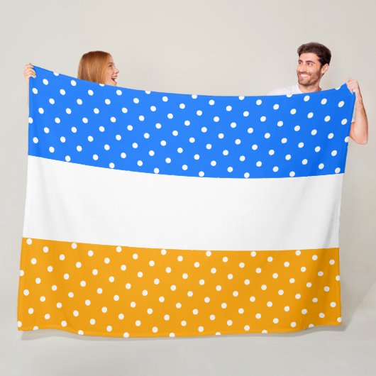 Hellblauer goldgelbe Streifen Fleecedecke (Beispiel)