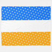 Hellblauer goldgelbe Streifen Fleecedecke (Vorderseite (Horizontal))