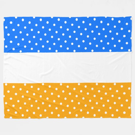 Hellblauer goldgelbe Streifen Fleecedecke (Vorderseite (Horizontal))