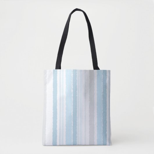 Hellblauer grauer Wasserfarben gestreifter Tote Ba Tasche (Vorderseite)