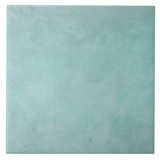 Hellblauer grüner Watercolor-personalisierte Fliese (Vorderseite)