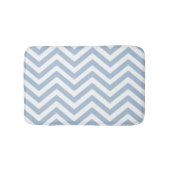 Hellblauer Grunge-strukturiertes Zickzack Badematte (Vorderseite)