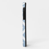 Hellblauer Grunge-strukturiertes Zickzack Case-Mate iPhone Hülle (Hinten/Links)