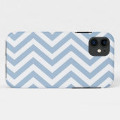 Hellblauer Grunge-strukturiertes Zickzack Case-Mate iPhone Hülle (Rückseite (Horizontal))