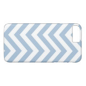 Hellblauer Grunge-strukturiertes Zickzack Case-Mate iPhone Hülle (Rückseite (Horizontal))