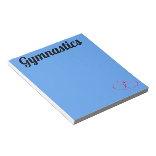 Hellblauer GYMNASTIK NOTEPAD Notizblock (angewinkelt)