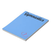 Hellblauer GYMNASTIK NOTEPAD Notizblock (Rotiert)