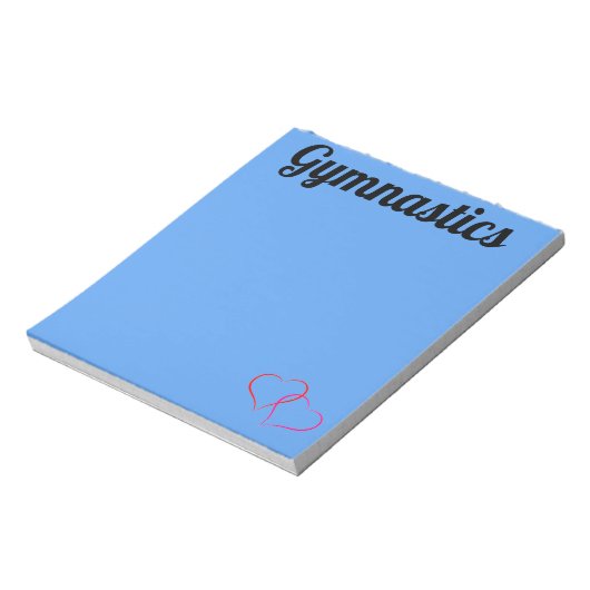 Hellblauer GYMNASTIK NOTEPAD Notizblock (Rotiert)