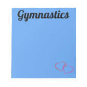 Hellblauer GYMNASTIK NOTEPAD Notizblock (Vorderseite)