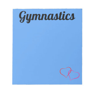 Hellblauer GYMNASTIK NOTEPAD Notizblock
