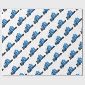 Hellblauer halb LKW in der drei Viertel-Ansicht Geschenkpapier (Flach)