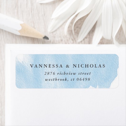 Hellblauer, handgemalt Watercolor Wash (Insitu)