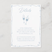 Hellblauer Handgezeichnete Braut und Körperdetails Begleitkarte (Vorderseite)