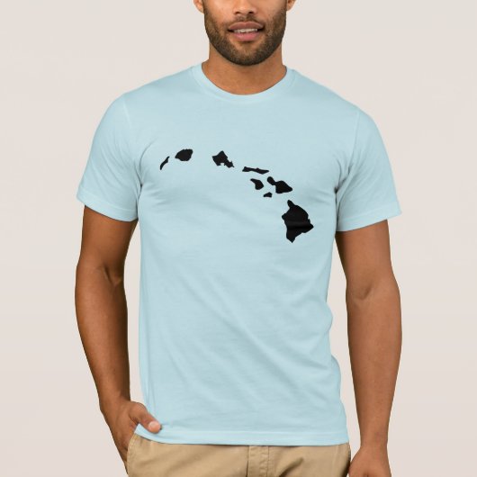 Hellblauer hawaiische Insel-T - Shirt (Vorderseite)