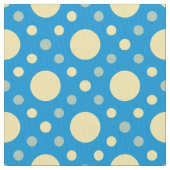 Hellblauer Hintergrund Gelber Polka Dot Nahtlos Stoff (Nahaufnahme)