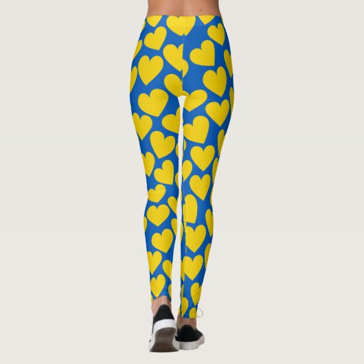 Hellblauer Hintergrund Leggings (Rückseite)