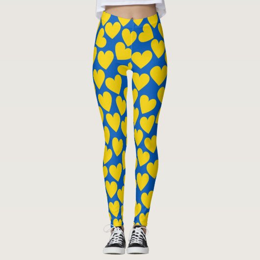 Hellblauer Hintergrund Leggings (Vorderseite)