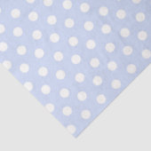 Hellblauer Hintergrund mit weißen Polka-Punkten Seidenpapier (Ausschnitt)