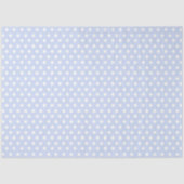 Hellblauer Hintergrund mit weißen Polka-Punkten Seidenpapier (Vorderseite)