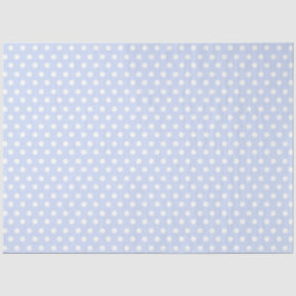 Hellblauer Hintergrund mit weißen Polka-Punkten Seidenpapier