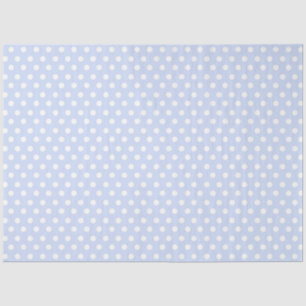 Hellblauer Hintergrund mit weißen Polka-Punkten Seidenpapier