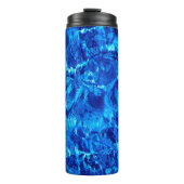 Hellblauer Hintergrund Thermosbecher (Vorderseite)