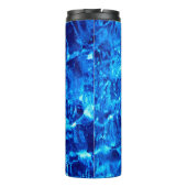 Hellblauer Hintergrund Thermosbecher (Rückseite)