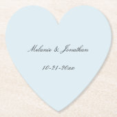 Hellblauer Hochzeitstag Untersetzer (Vorderseite)