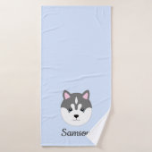 Hellblauer Hundetuch Badehandtuch (Badehandtuch)