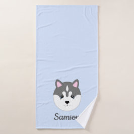 Hellblauer Hundetuch Badehandtuch