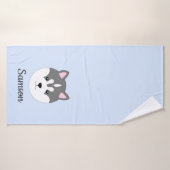 Hellblauer Hundetuch Badehandtuch (Badehandtuch)