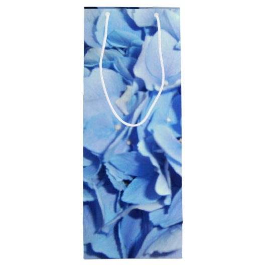 Hellblauer Hydrangea Geschenktüte Für Weinflaschen (Rückseite)