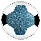 Hellblauer Imitat Glitzer Glitzern Fußball (Gedreht)