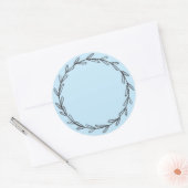 Hellblauer Jar/ Gewürzblank Hand Dragedraht Kruste Runder Aufkleber (Umschlag)