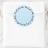Hellblauer Jar/ Gewürzblank Hand Dragedraht Kruste Runder Aufkleber (Tasche)