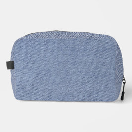 Hellblauer Jeans-Look Druck Cut Sew Bag Waschbeutel