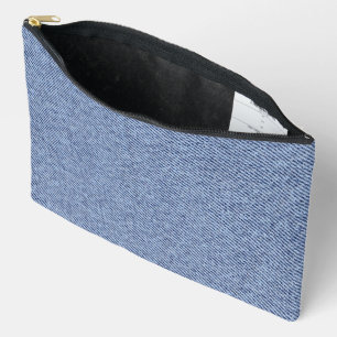 Hellblauer Jeans-Look Druck Cut Sew Bag Zubehörtasche