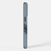 Hellblauer Jeans mit Strasssteinen iPhone Hülle (Rechte Seite)