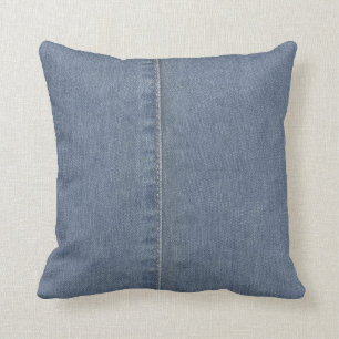 Hellblauer Jeansnaht Kissen