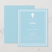 Hellblauer Junge Taufe (Vorne/Hinten)